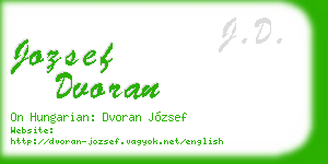 jozsef dvoran business card